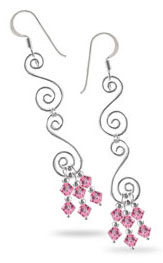 Silver earring swarovski ESH002