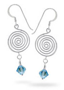 Silver earring swarovski ESH009